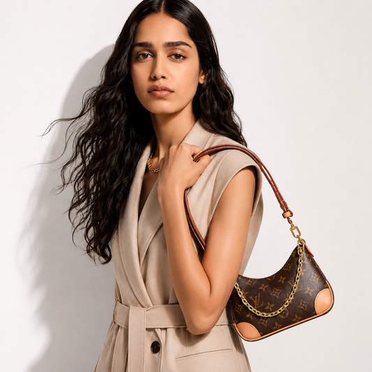 Luxury Crossbody LV Nano Boulogne Monogram Bag