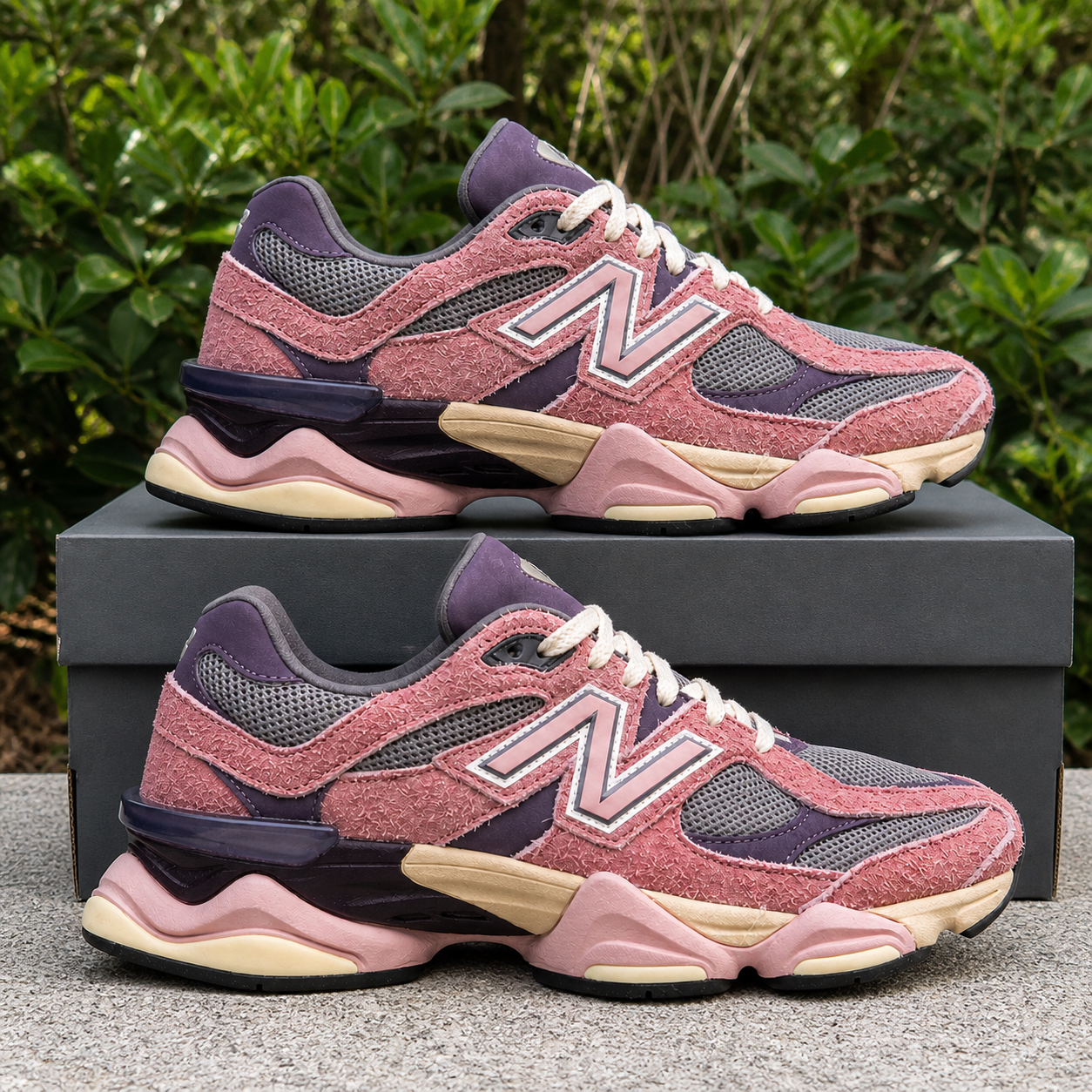 9060 Pink & Lavender Suede