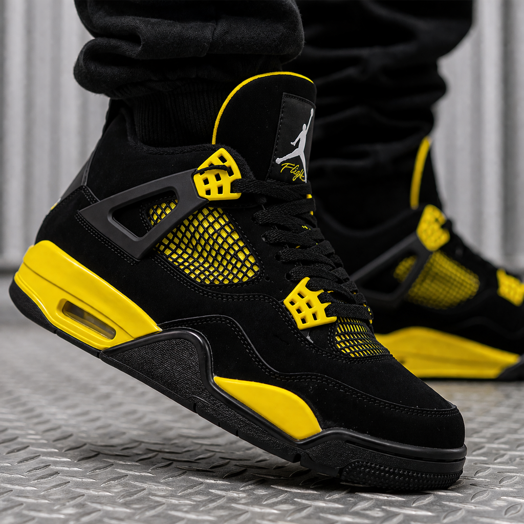 J4 Retro Thunder Black & Yellow High-Top