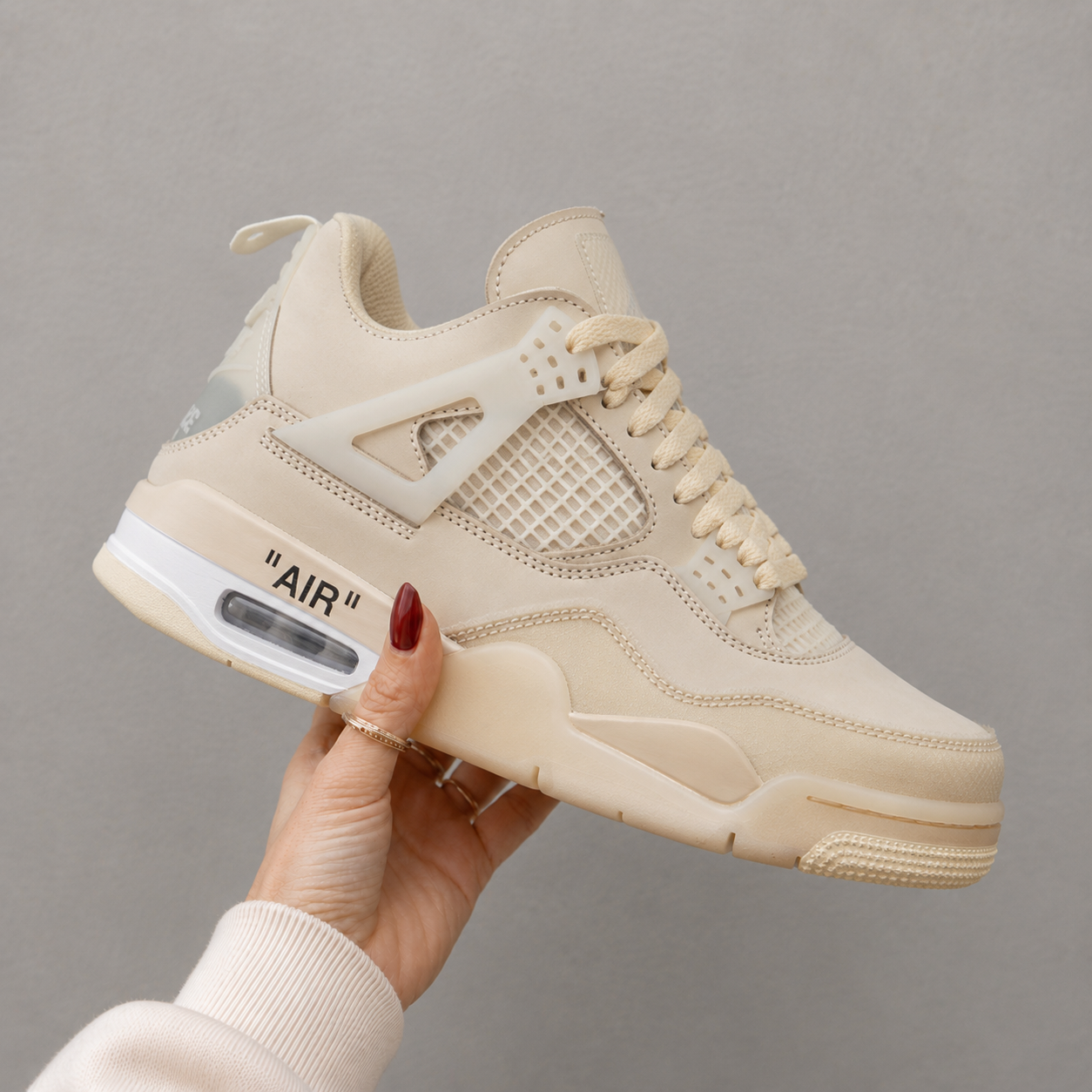 J4 Retro x Off-White Sail