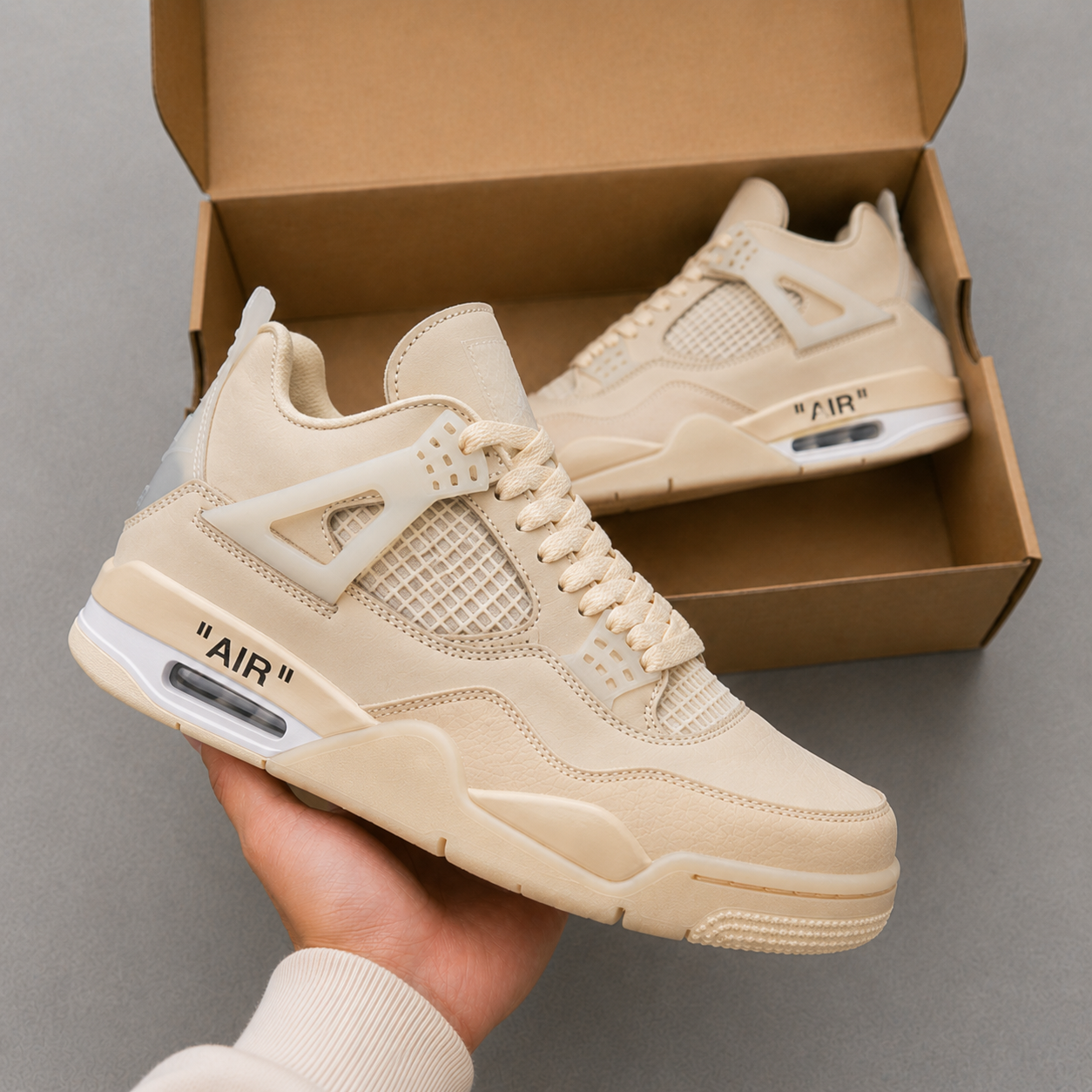 J4 Retro x Off-White Sail