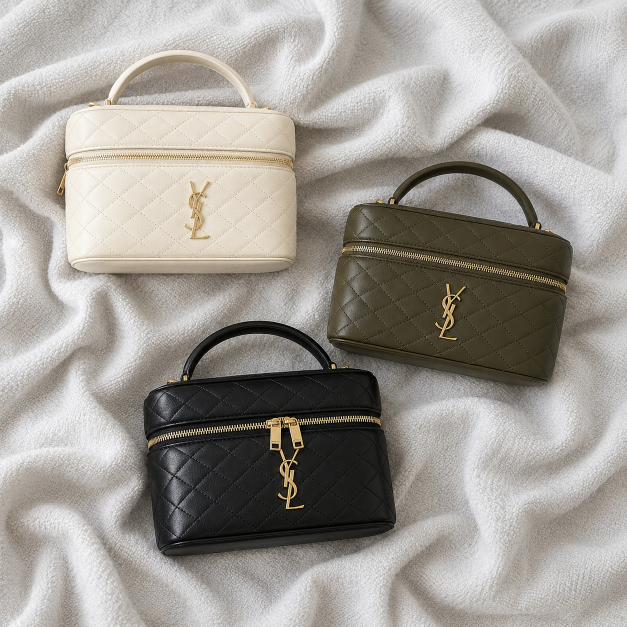 Luxury YSL Vanity Top-Handle Bag